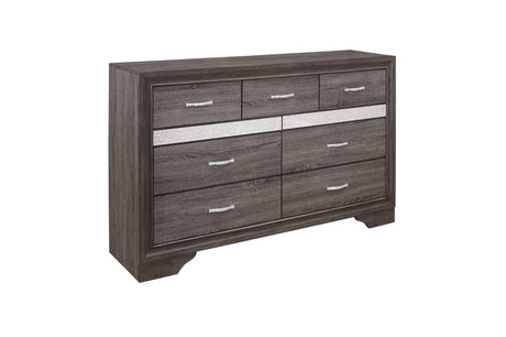 Luster 5 Piece Queen Platform Bedroom Set In Gray 1505-1-5Set | Homelegance