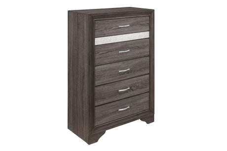 Luster 6 Piece Queen Platform Bedroom Set In Gray 1505-1-6Set | Homelegance