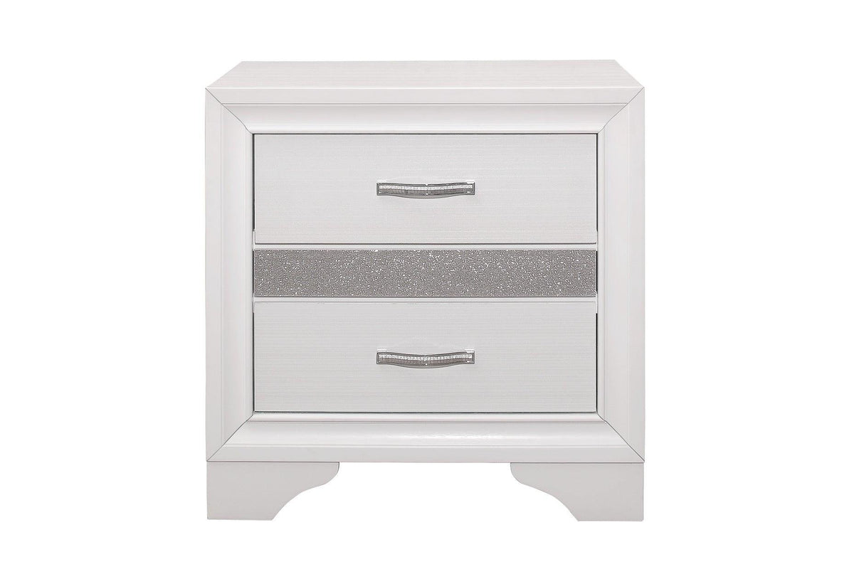 Homelegance - Luster 6 Piece Queen Platform Bedroom Set In White - 1505W-1-6Set