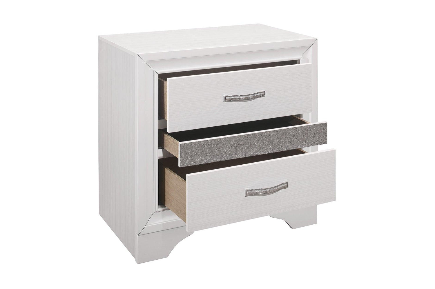 Homelegance - Luster Night Stand In White - 1505W-4