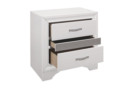 Luster 3 Piece Queen Platform Bedroom Set In White 1505W-1-3Set | Homelegance