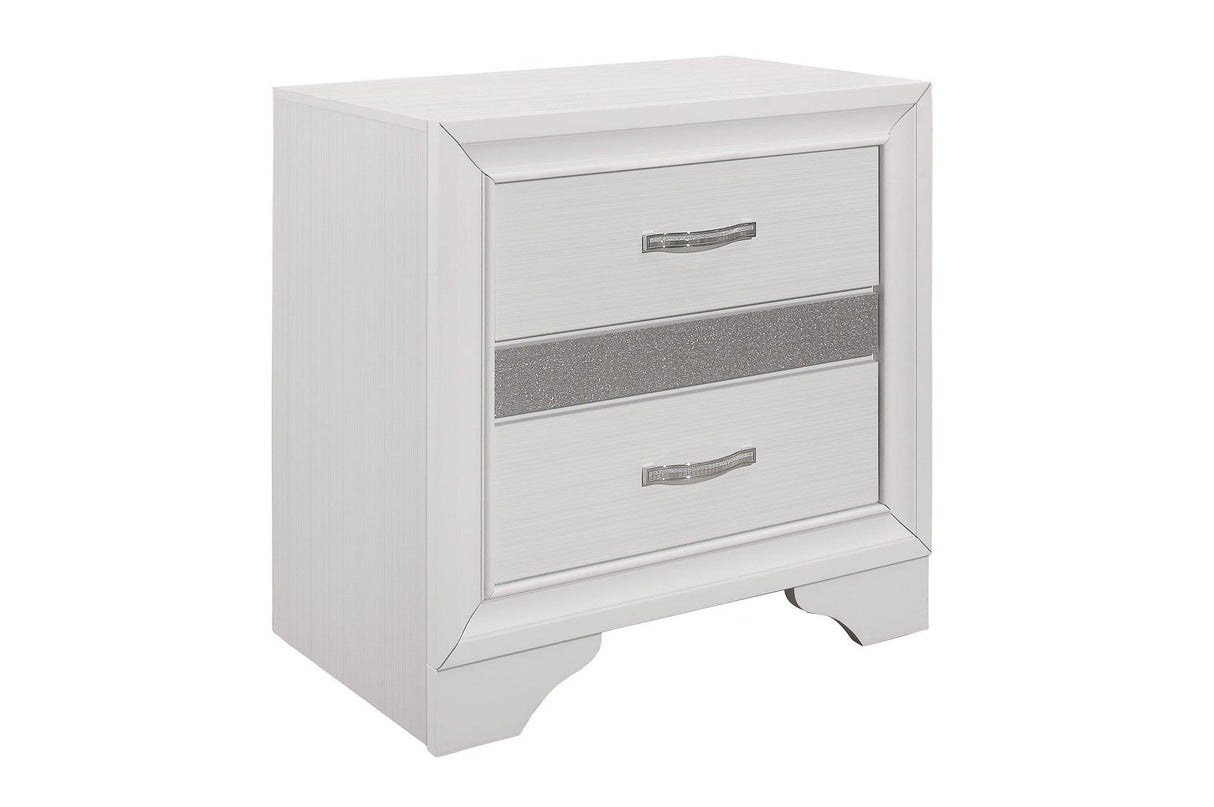 Homelegance - Luster 6 Piece Queen Platform Bedroom Set In White - 1505W-1-6Set