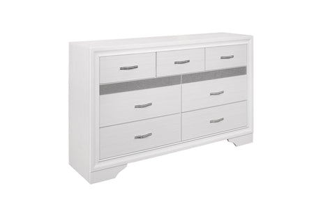 Luster 5 Piece Eastern King Platform Bedroom Set In White 1505Wk-1Ek-5Set | Homelegance