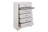 Homelegance - Luster 6 Piece Queen Platform Bedroom Set In White - 1505W-1-6Set