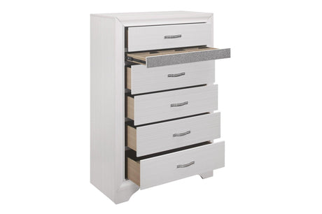 Luster 6 Piece Queen Platform Bedroom Set In White 1505W-1-6Set | Homelegance