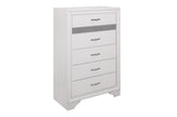 Homelegance - Luster 6 Piece Queen Platform Bedroom Set In White - 1505W-1-6Set