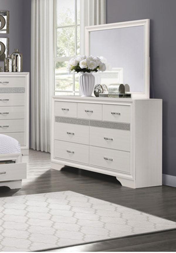 Homelegance - Luster Dresser And Mirror In White - 1505W-6