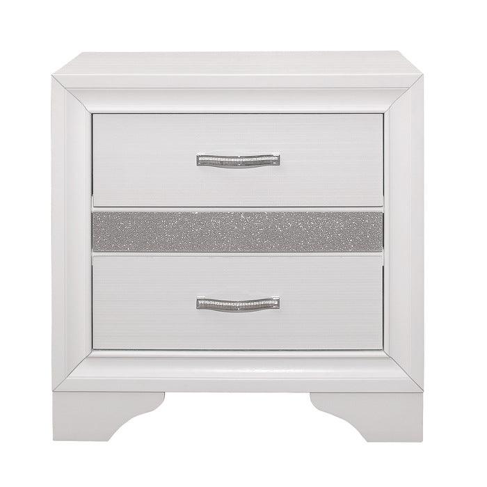 Homelegance - Luster Night Stand In White - 1505W-4