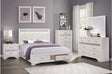 Luster 6 Piece Eastern King Platform Bedroom Set In White 1505Wk-1Ek-6Set | Homelegance