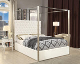Meridian Furniture - Porter Velvet King Bed In White - Porterwhite-K