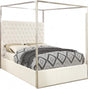 Porter Velvet King Bed In White - Porterwhite-K | Meridian