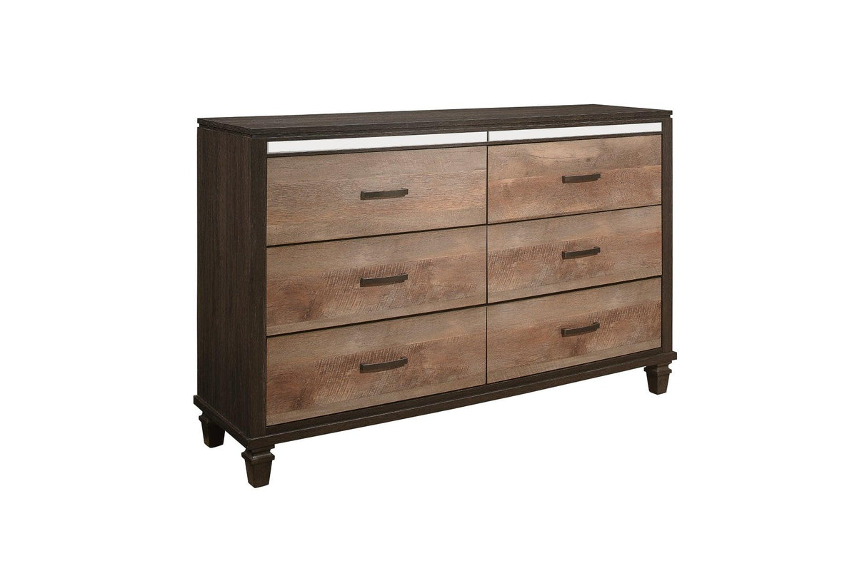 Danridge 6 Piece Queen Bedroom Set In Brown 1518 - 1 - 6Set | Homelegance | Home Elegance USA
