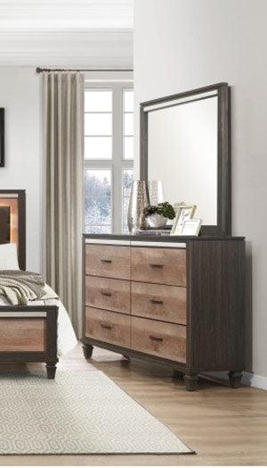 Danridge Dresser And Mirror In Brown 1518 - 6 | Homelegance | Home Elegance USA