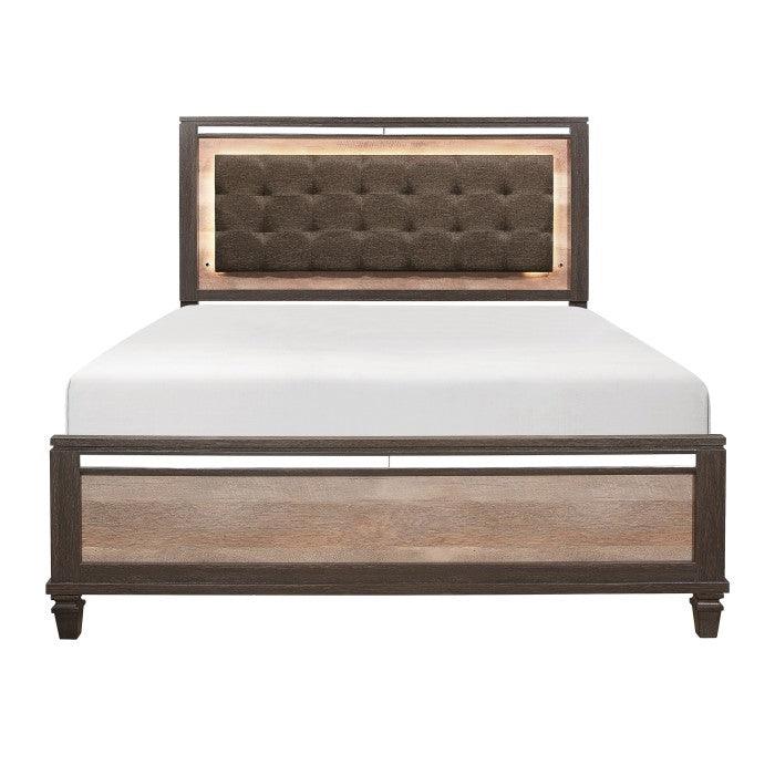 Danridge Eastern King Bed With Led Lighting In Brown 1518K - 1Ek* | Homelegance | Home Elegance USA