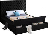 Meridian Furniture - Bliss Velvet King Bed In Black - Blissblack-K