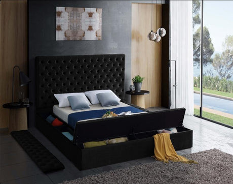 Meridian Furniture - Bliss Velvet King Bed In Black - Blissblack-K