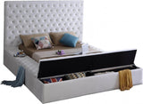 Meridian Furniture - Bliss Velvet Queen Bed In White - Blisswhite-Q