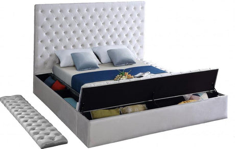 Meridian Furniture - Bliss Velvet King Bed In White - Blisswhite-K