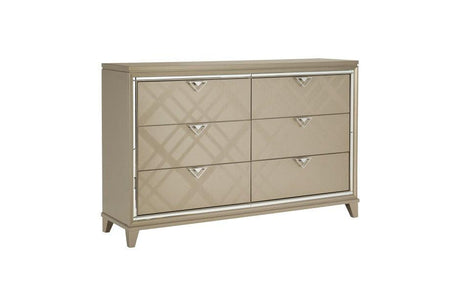 Homelegance - Bijou Dresser With Hidden Jewelry Drawers In Champagne - 1522-5Wf