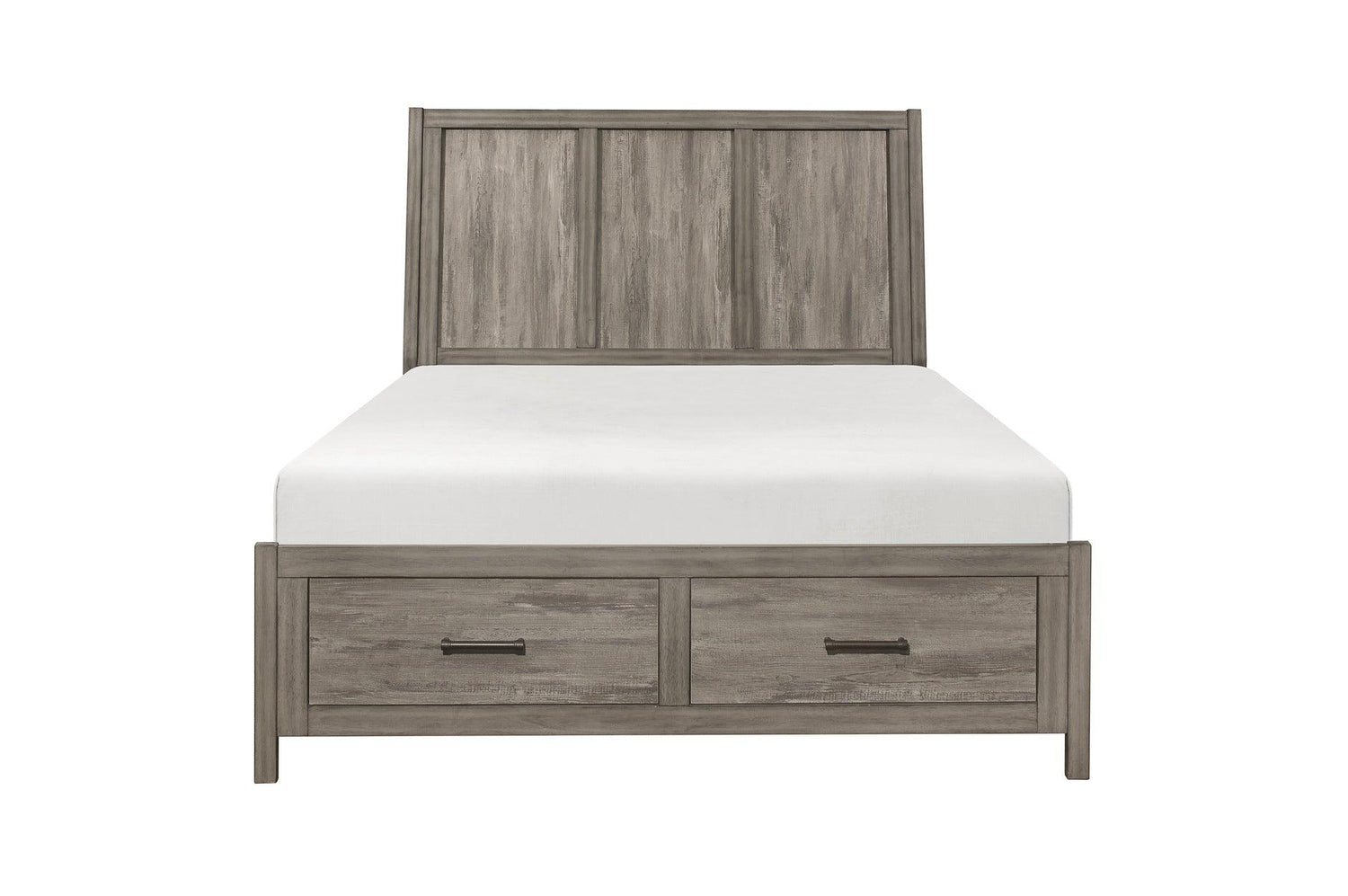 Bainbridge Eastern King Platform Bed With Footboard Storage In Weathered Gray 1526K - 1Ek* | Homelegance | Home Elegance USA