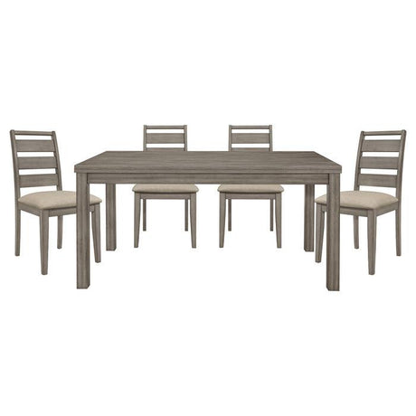 Homelegance - Bainbridge 5 Piece Dining Room Set In Weathered Gray - 1526-64-5Set