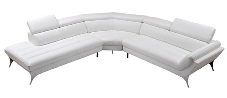 Vig Furniture - Divani Casa Graphite Modern White Leather Sectional Sofa - Vgca1541-Wht