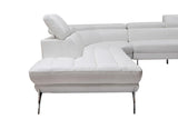 Vig Furniture - Divani Casa Graphite Modern White Leather Sectional Sofa - Vgca1541-Wht