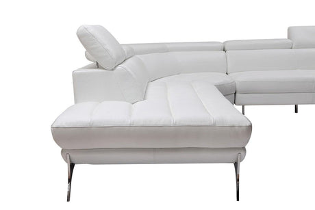 Vig Furniture - Divani Casa Graphite Modern White Leather Sectional Sofa - Vgca1541-Wht