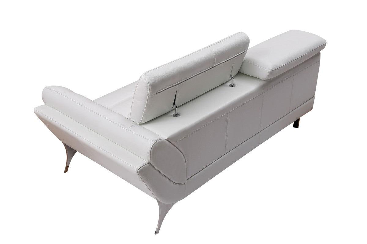 Vig Furniture - Divani Casa Graphite Modern White Leather Sectional Sofa - Vgca1541-Wht