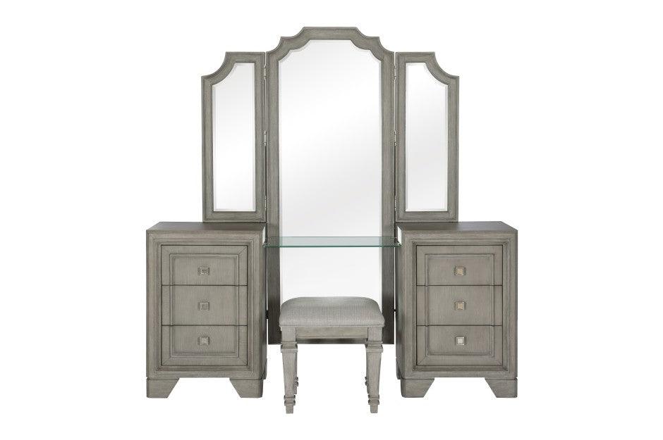 Homelegance - Colchester Vanity Dresser With Mirror In Driftwood Gray - 1546-15*