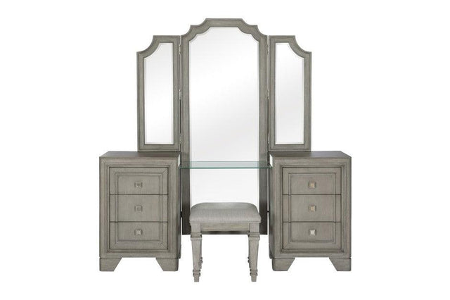 Homelegance - Colchester Vanity Dresser With Mirror In Driftwood Gray - 1546-15*