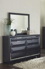 Homelegance - Rosemont Dresser And Mirror In Midnight Blue - 1553-Dm