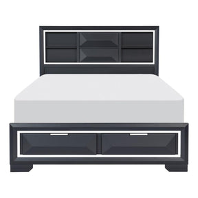 Rosemont Eastern King Platform Bed In Midnight Blue 1553K-1Ek | Homelegance