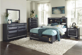 Rosemont 6 Piece Eastern King Platform Bedroom Set In Midnight Blue 1553K-1Ek-6Set | Homelegance