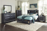 Homelegance - Rosemont 5 Piece Eastern King Platform Bedroom Set In Midnight Blue - 1553K-1Ek-5Set