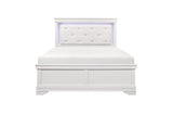 Homelegance - Lana Queen Bed With Led Lighting In White - 1556W-1*