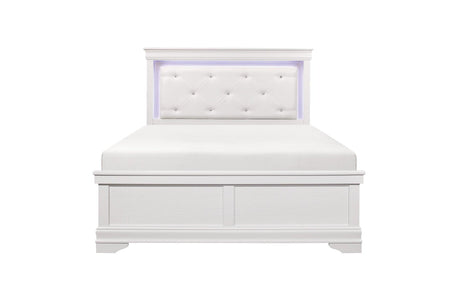 Lana 3 Piece Eastern King Bedroom Set In White 1556Wk-1Ek-3Set | Homelegance