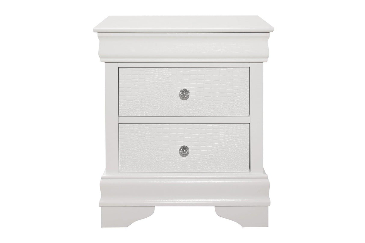 Homelegance - Lana 3 Piece Eastern King Bedroom Set In White - 1556Wk-1Ek-3Set