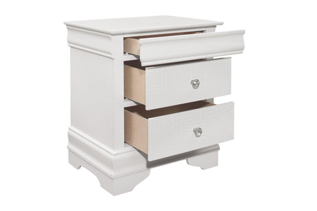 Lana 6 Piece Queen Bedroom Set In White 1556W-1-6Set | Homelegance