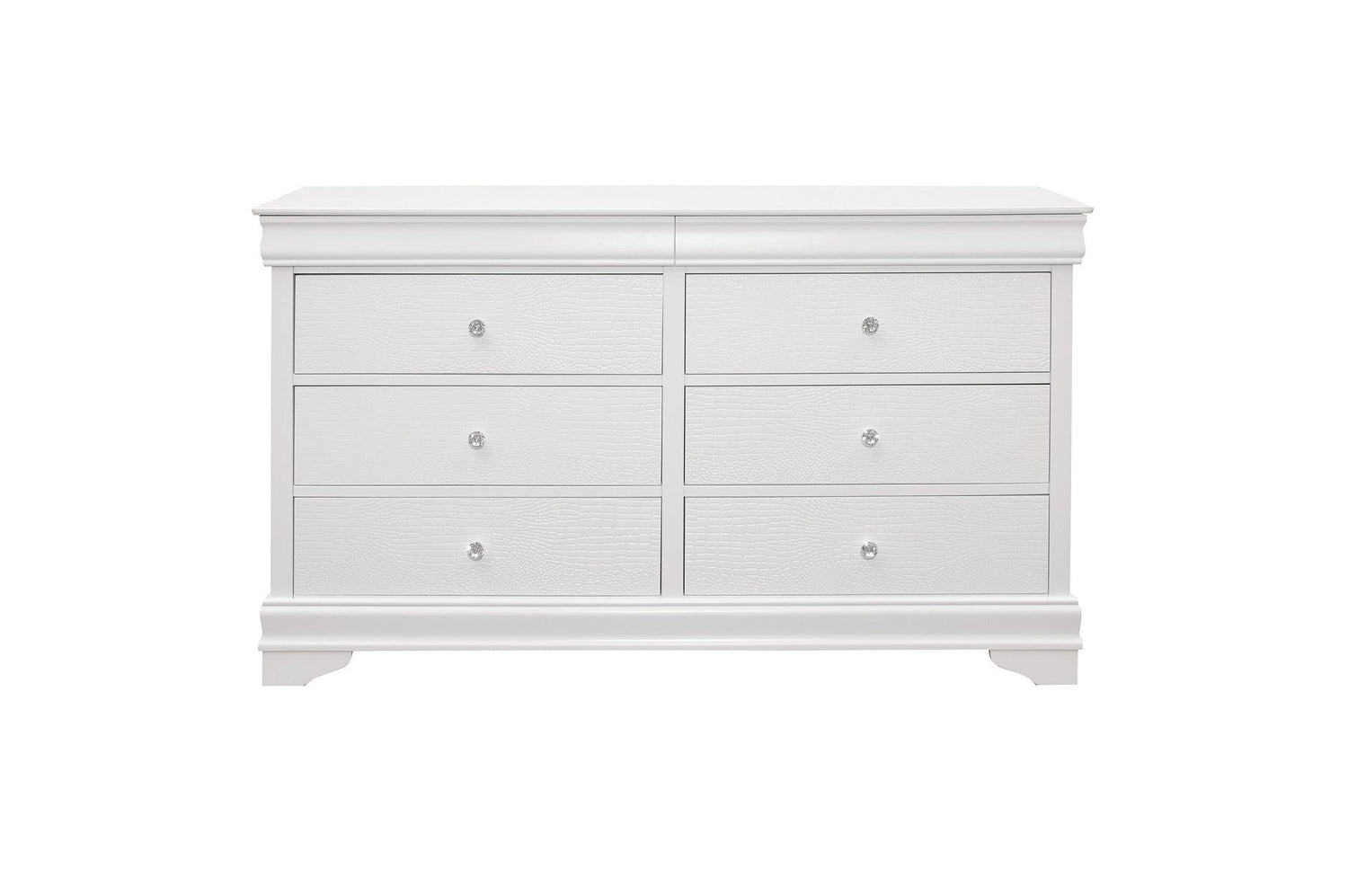 Homelegance - Lana Dresser With Mirror In White - 1556W-6