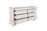 Homelegance - Lana Dresser With Mirror In White - 1556W-6