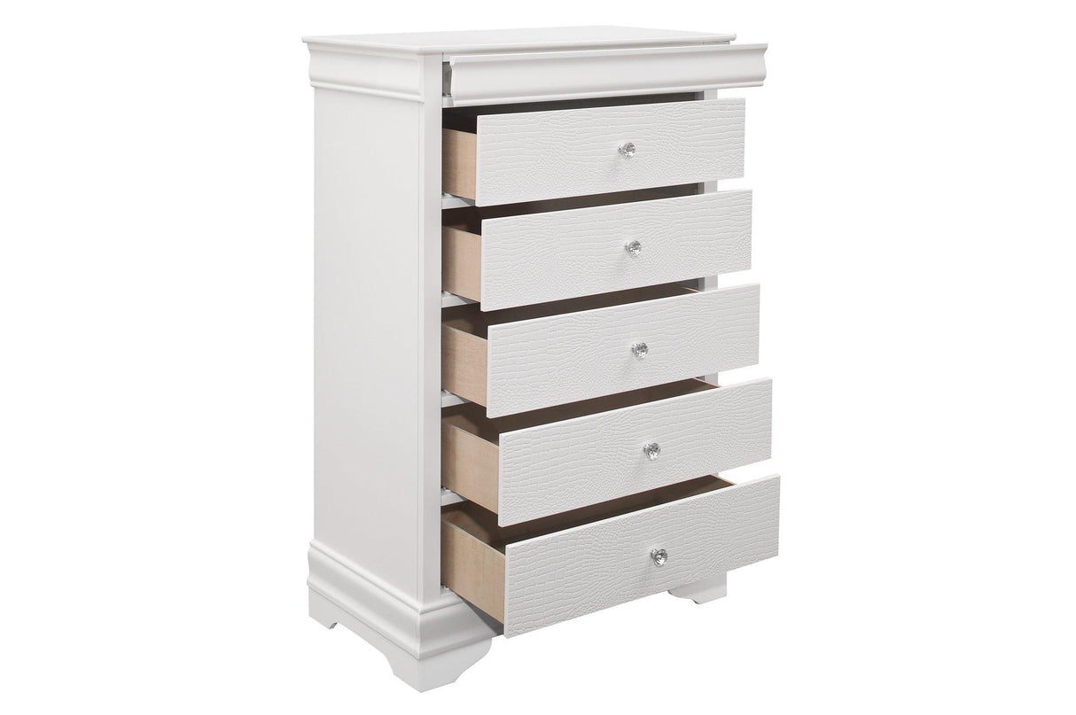 Homelegance - Lana 6 Piece Queen Bedroom Set In White - 1556W-1-6Set