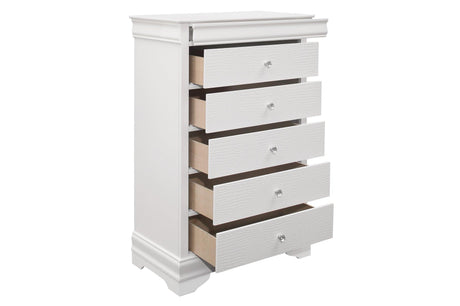 Lana 6 Piece Queen Bedroom Set In White 1556W-1-6Set | Homelegance