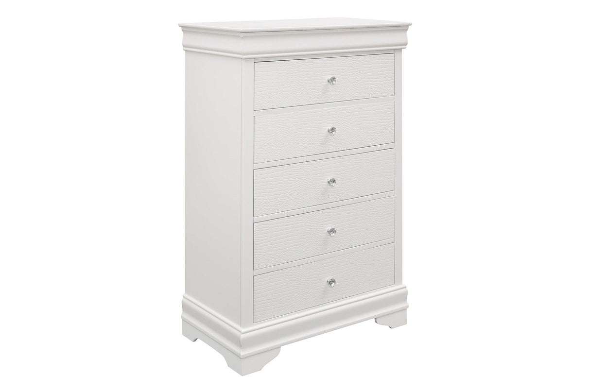 Homelegance - Lana 6 Piece Queen Bedroom Set In White - 1556W-1-6Set