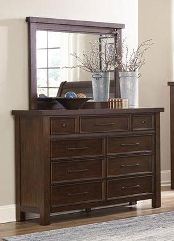 Homelegance - Logandale Dresser And Mirror In Brown - 1559-Dm