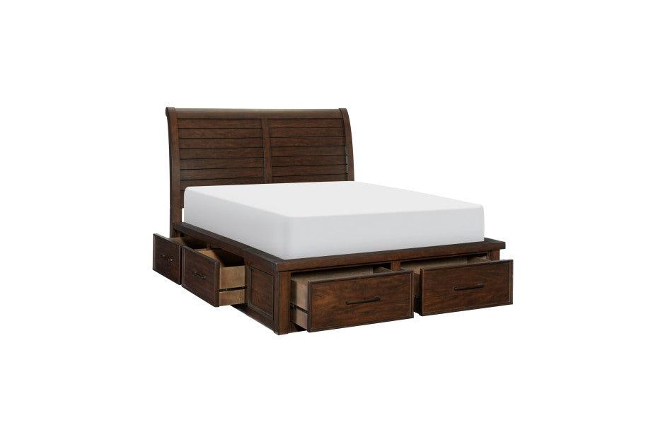 Homelegance - Logandale Queen Platform Bed In Brown - 1559-Q