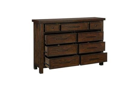Logandale Dresser And Mirror In Brown 1559-Dm | Homelegance