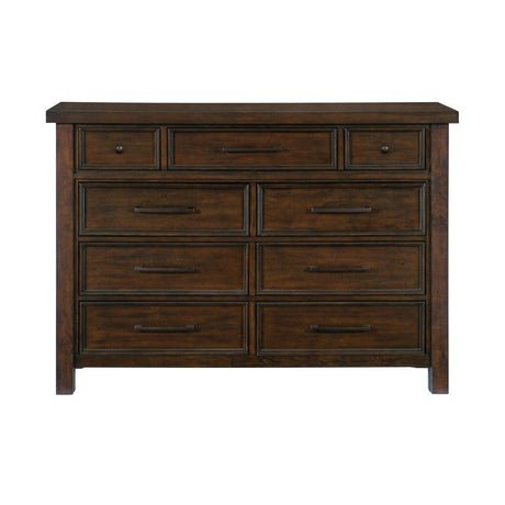Logandale 1559-5 Dresser by Homelegance | Brown Mango Veneer Finish