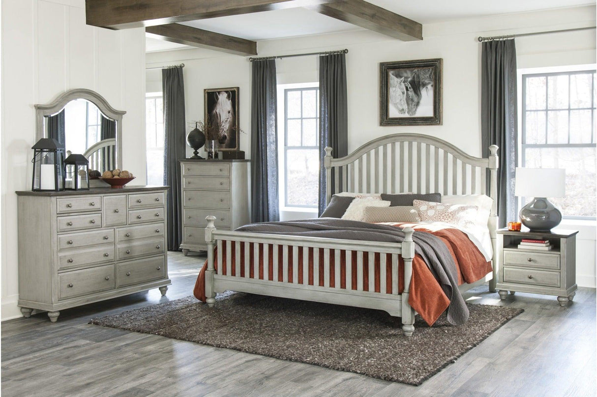 Homelegance - Mossbrook 6 Piece Eastern King Bedroom Set In Light Gray - 1568K-1Ek-6Set