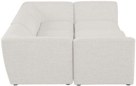 Miramar - Modular Sectional 6 Piece - Cream - Fabric - Modern & Contemporary - Home Elegance USA